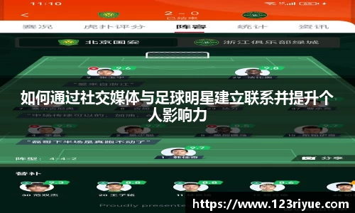 如何通过社交媒体与足球明星建立联系并提升个人影响力
